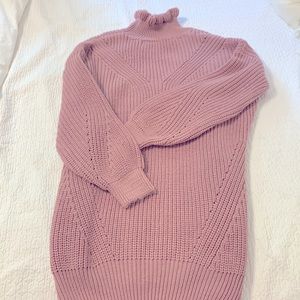 Pretty pink sweater dress